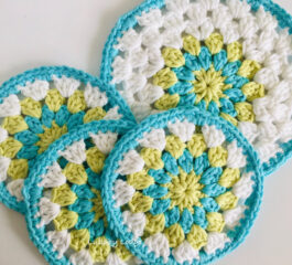 Granny Flower Coasters Free Pattern