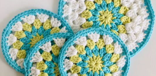 Granny Flower Coasters Free Pattern