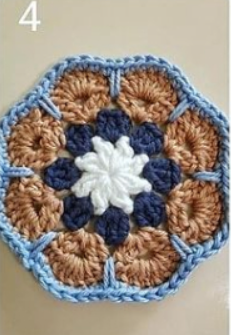 African Flower Square Pattern
