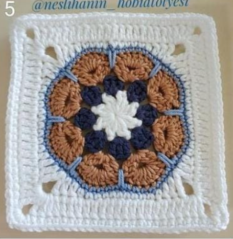 African Flower Square Pattern