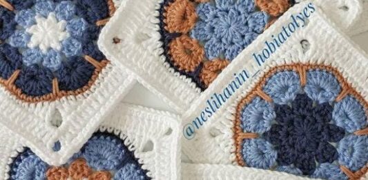 African Flower Square Pattern