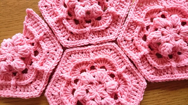 Flowery Hexagons Crochet Pattern