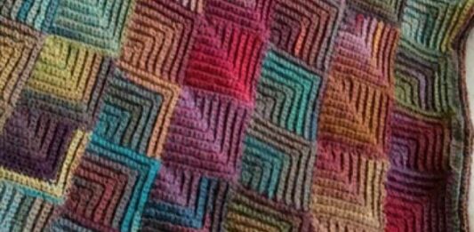 Mitered Square Blanket Free Crochet Pattern