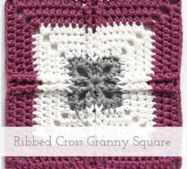 Ribbed Cross Granny Square