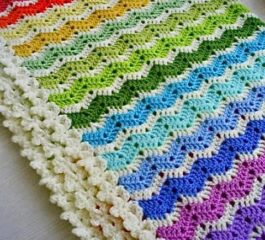 Crochet Blanket Zig Zag Point