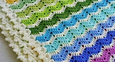 Crochet Blanket Zig Zag Point