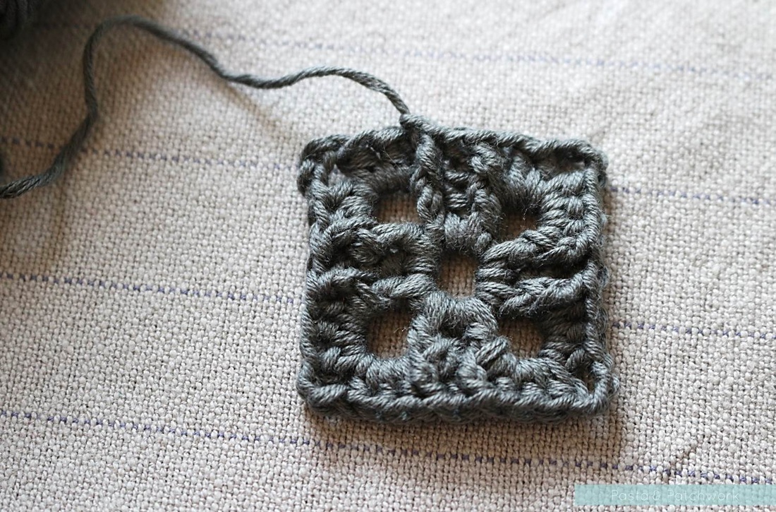 Ribbed Cross Granny Square