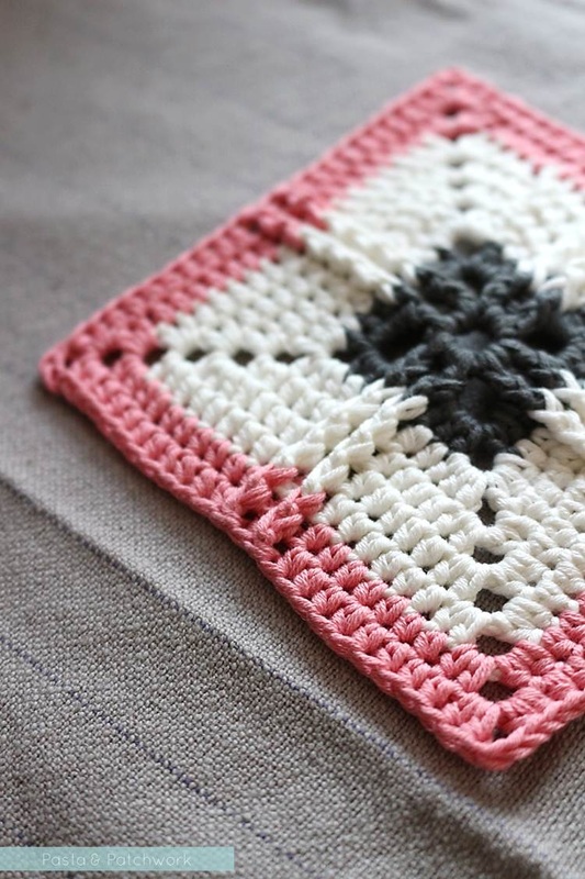 Ribbed Cross Granny Square