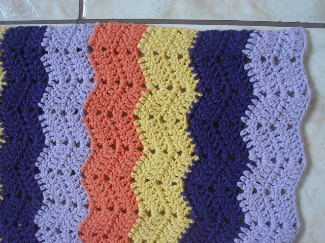Crochet Blanket Zig Zag Point