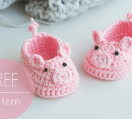 How to Crochet Piggy Baby Booties