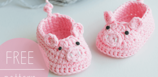 How to Crochet Piggy Baby Booties