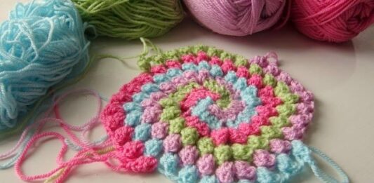 Granny Bobble Spiral Pattern