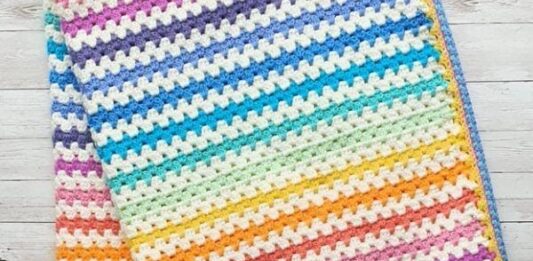 Granny Stripe Crochet Blanket Pattern