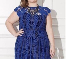 Un Elegante Vestido de Crochet Azul: Tejiendo Belleza con Gráfico