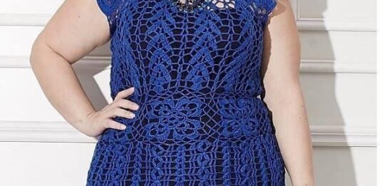Un Elegante Vestido de Crochet Azul: Tejiendo Belleza con Gráfico