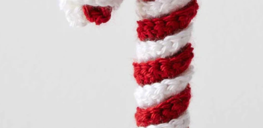 Candy Cane Ornament Crochet Pattern