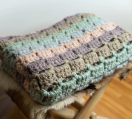 Crafting Comfort: Striped Blanket