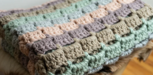 Crafting Comfort: Striped Blanket