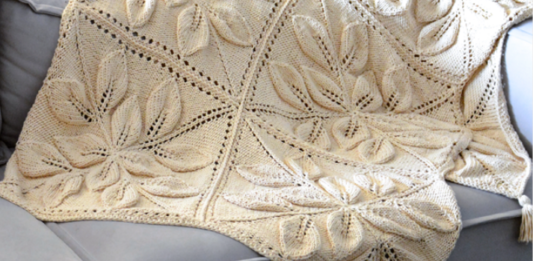 Manta Hojas Crochet