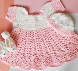Delicate Crochet Baby Dress