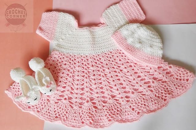 Delicate Crochet Baby Dress