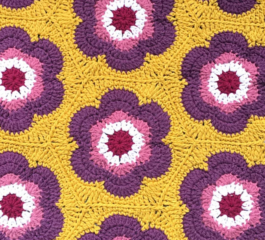 Vintage Flower Hexagon Crochet Pattern