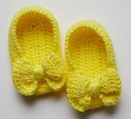 Sapatilla de Croché Amarilla para Bebés