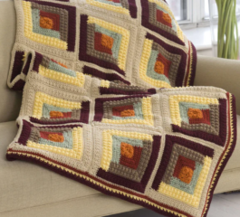 Autumn Log Cabin Crochet