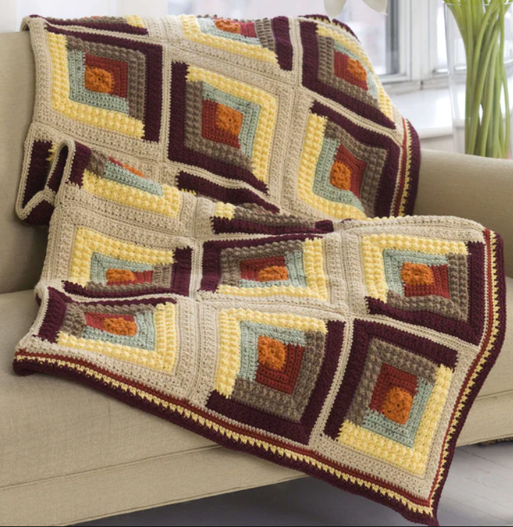 Autumn Log Cabin Crochet