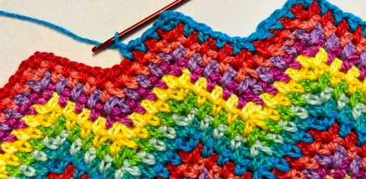 Easy Moss Stitch Ripple – Free Pattern